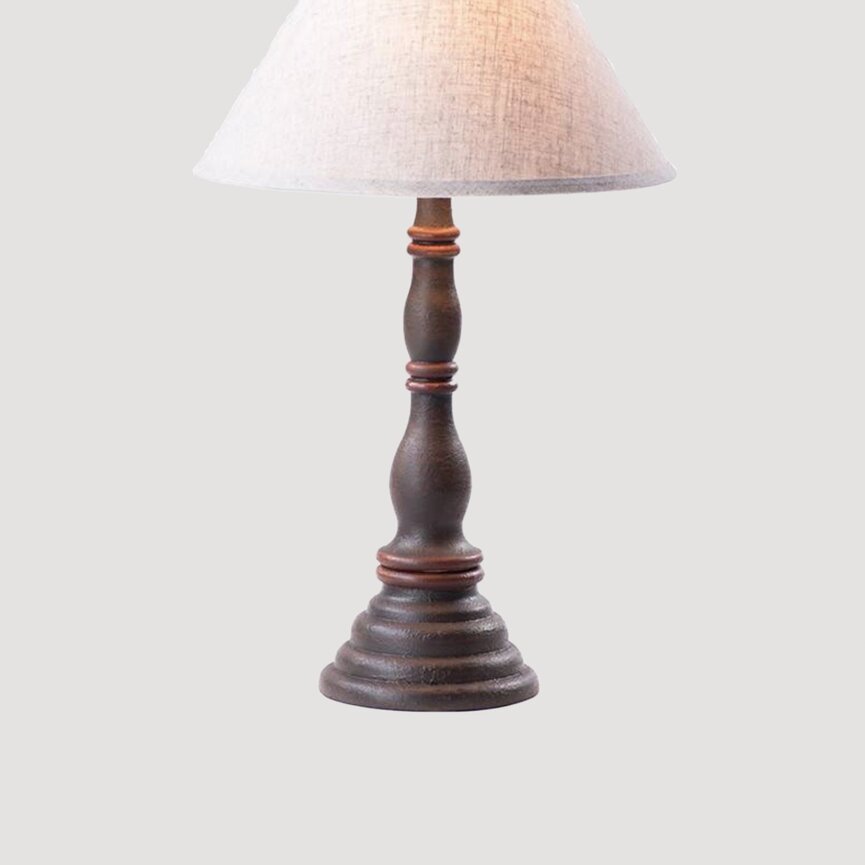 Davenport Lamp with Ivory Linen Shade in Americana