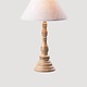 Irvin's Tinware Davenport Lamp with Ivory Linen Shade in Americana