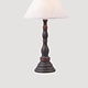 Irvin's Tinware Davenport Lamp with Ivory Linen Shade in Hartford