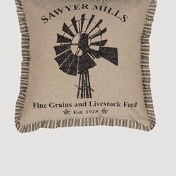 Sawyer Mill Charcoal Windmill Pillow