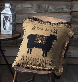 VHC Brands Heritage Farms Baa Baa Blessings Pillow