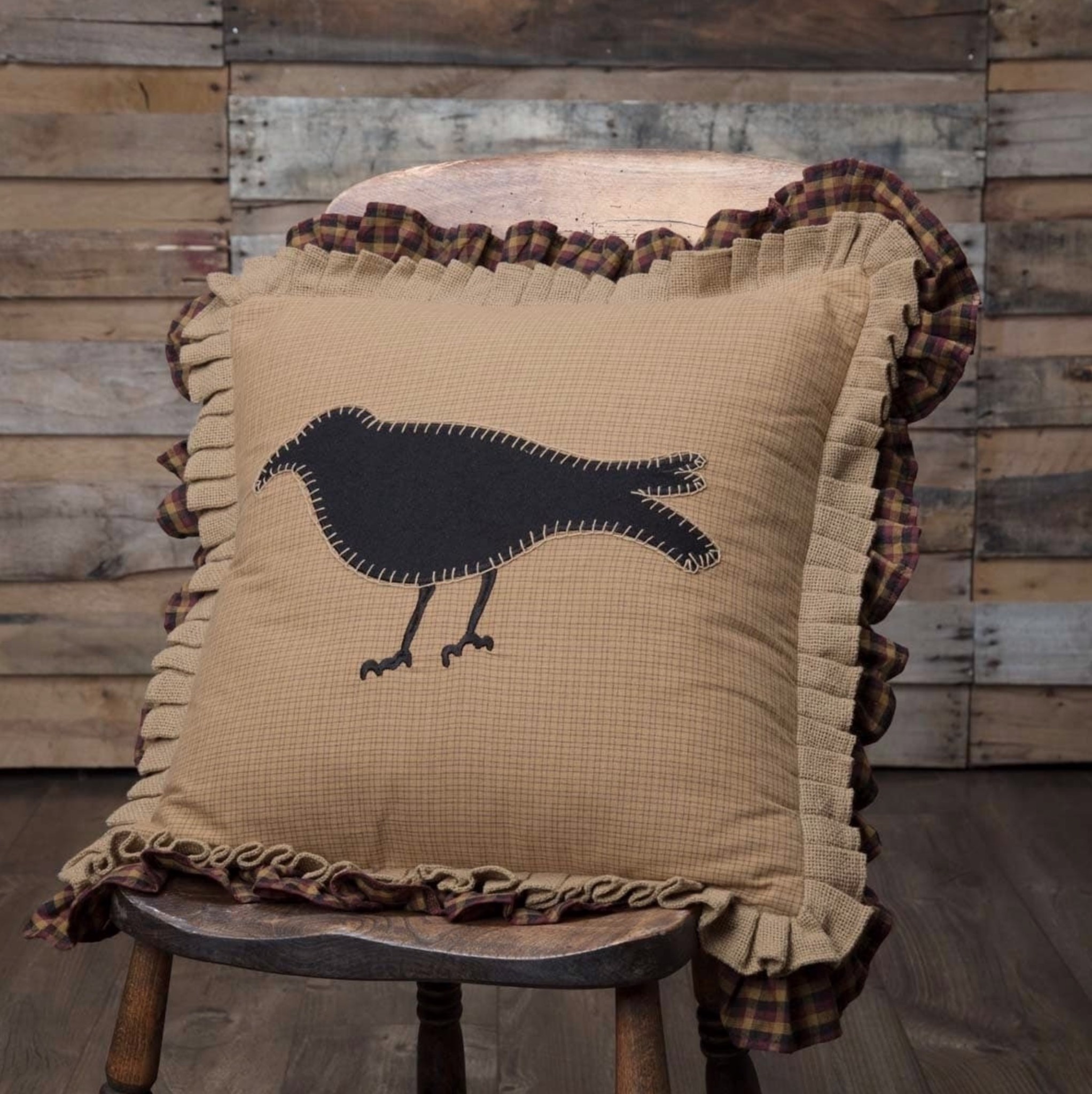 VHC Brands Heritage Farms Primitive Crow Pillow Brand: VHC Brands