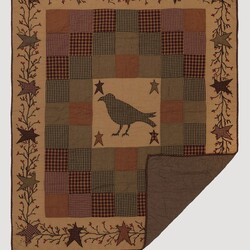 Heritage Farms Crow and Star Quilted Throw