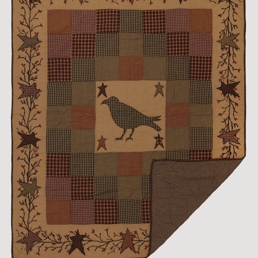 Heritage Farms Crow and Star Quilted Throw