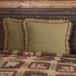 Tea Cabin Euro Sham Fabric Ruffled 26" x 26"
