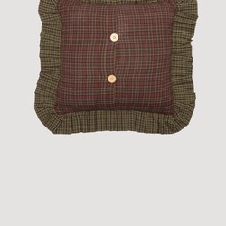 Tea Cabin Fabric Ruffled Pillow 16" x 16"