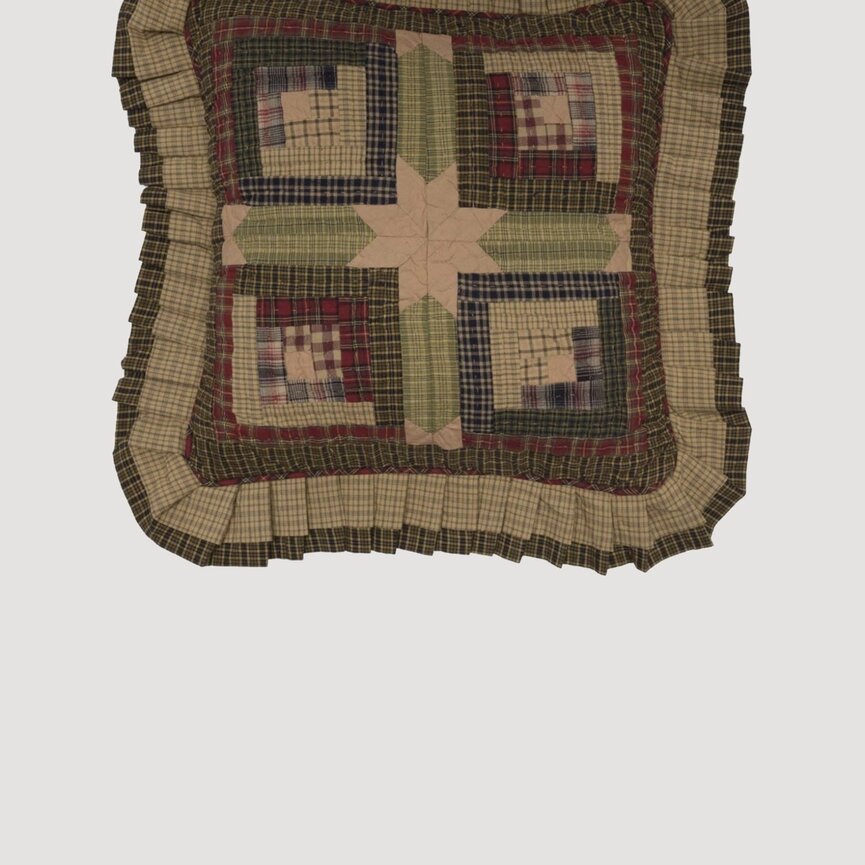 Tea Cabin Quilted Pillow 16" x 16"