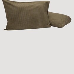 Tea Cabin Green Plaid Standard Pillow Case