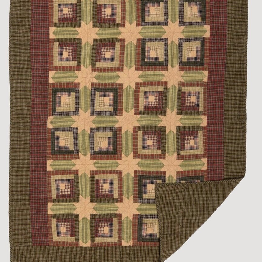 Tea Cabin Quilted Throw 60" x 50"