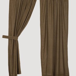 Tea Cabin Green Plaid Panel Set of 2