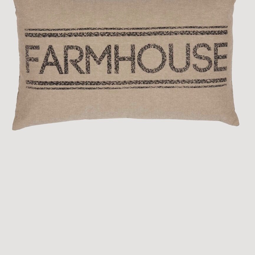 Sawyer Mill Charcoal Farmhouse Pillow 14"x22"