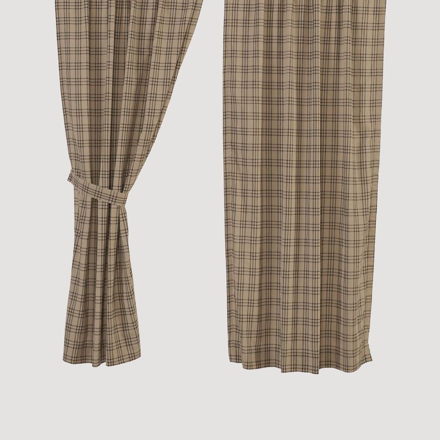 Sawyer Mill Charcoal Plaid Short Lined Panel Set of 2