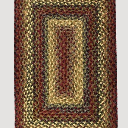 Homespice Cotton Braided Rug Red Rectangle 4x6 ft Cotton Carpet 130250