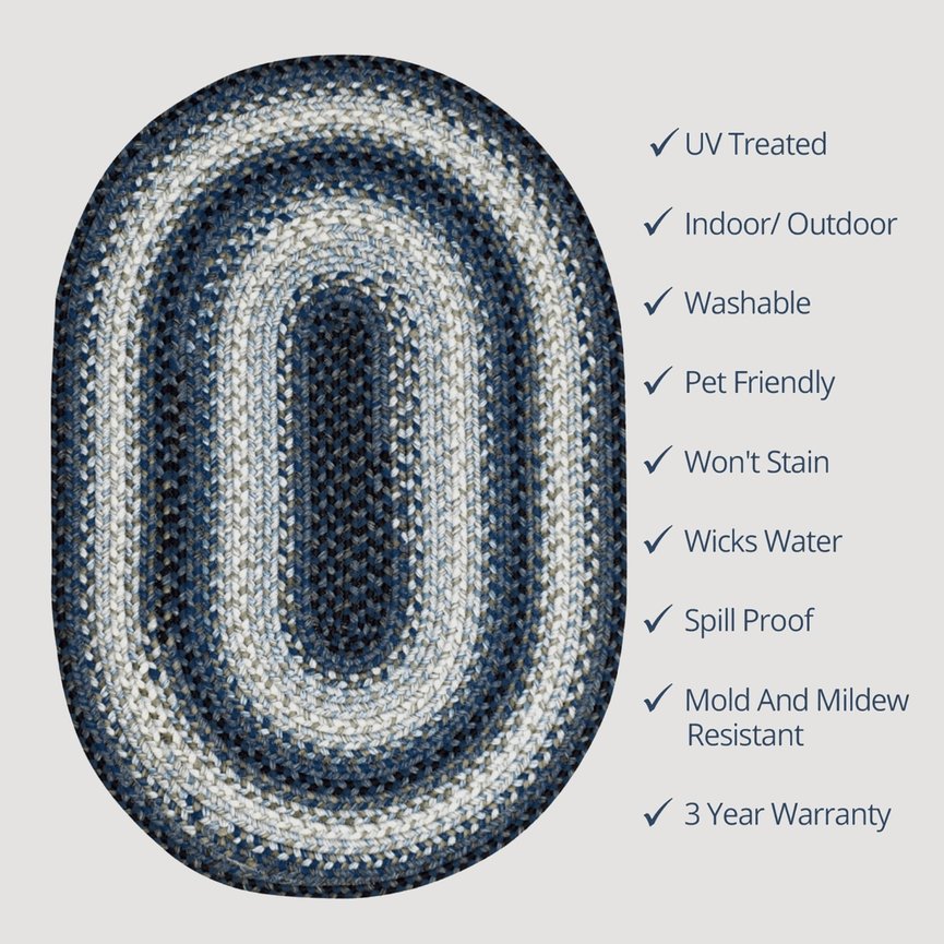 Juniper Blue Ultra Durable Braided Rug