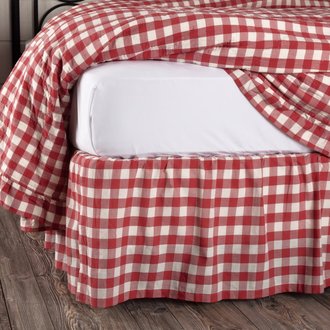 Annie Buffalo Check Red Bed Skirt