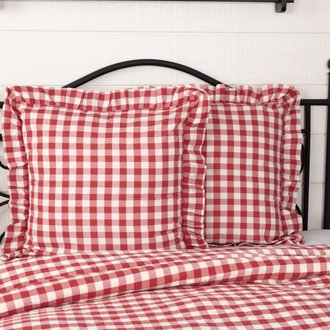 Annie Buffalo Red Check Fabric Euro Sham