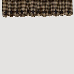 Black Star Scalloped Valance