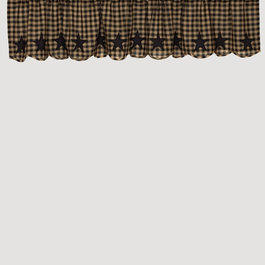 Black Star Scalloped Valance