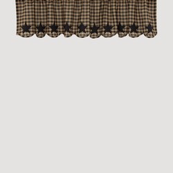 Black Star Scalloped Valance