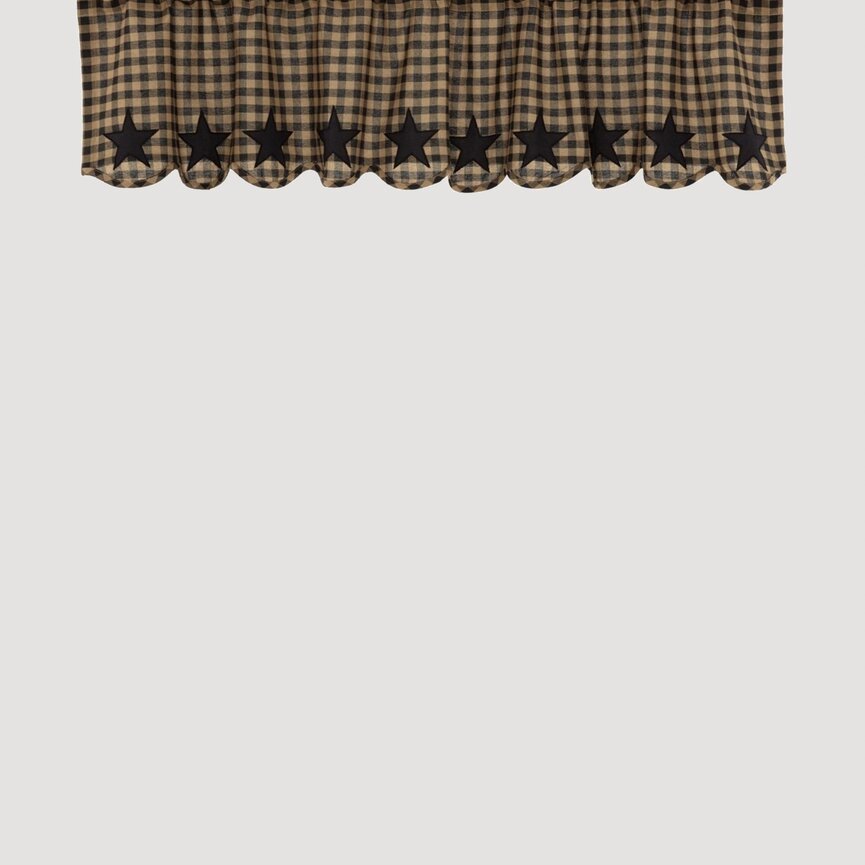 Black Star Scalloped Valance