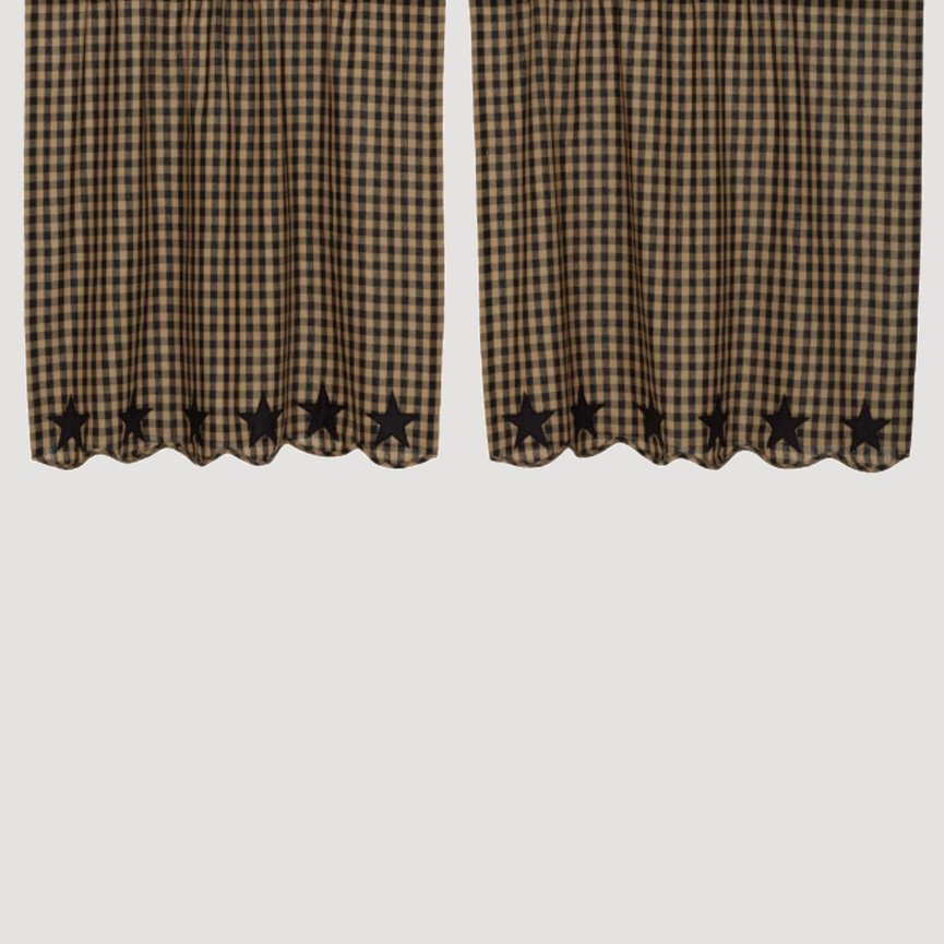 Black Star Scalloped Tier Set of 2