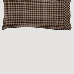 Black Check King Pillow Case 21"x40"  Set of 2