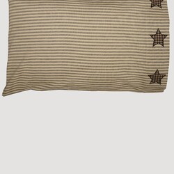 Farmhouse Star Pillow Case W/Applique Star Set of 2