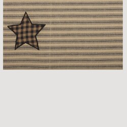 Farmhouse Star Pillow Case W/Applique Star Set of 2