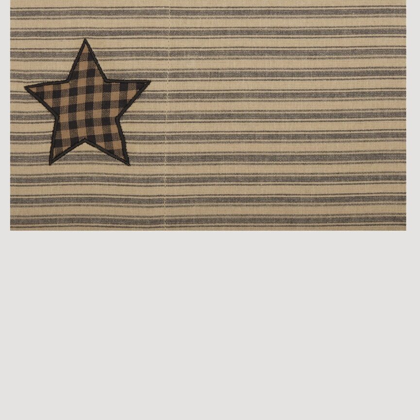 Farmhouse Star Pillow Case W/Applique Star Set of 2