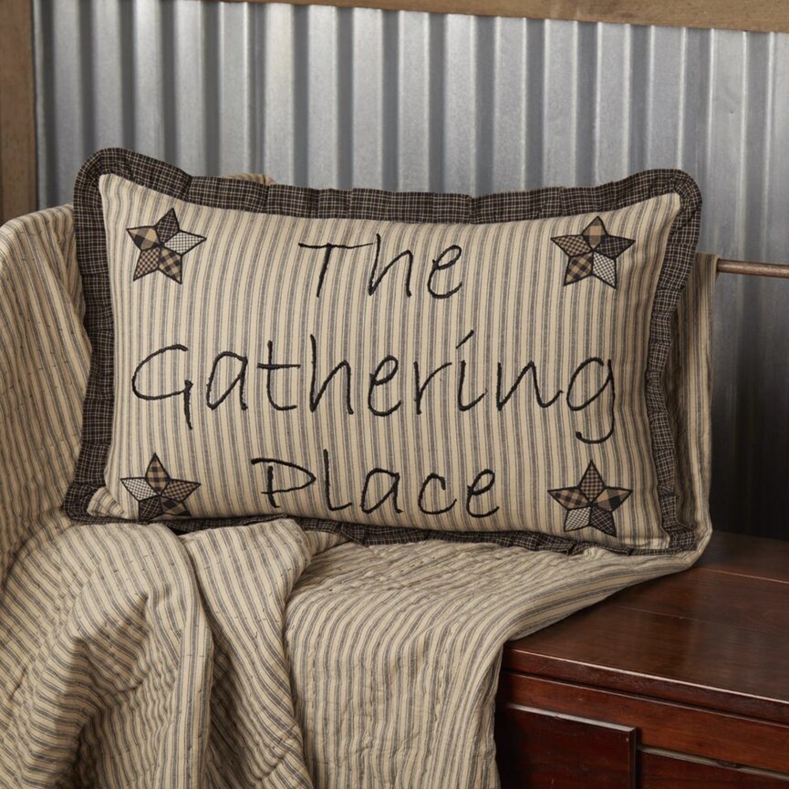 Farmhouse Star Gathering Place Pillow 14" x 22"