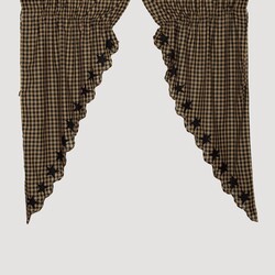 Black Star Scalloped Prairie Long Panel Set of 2
