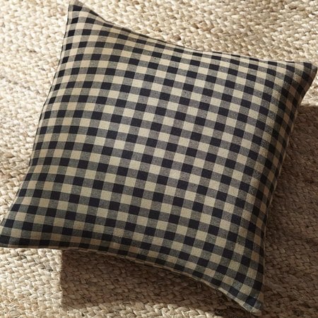 Black Check Pillow Fabric