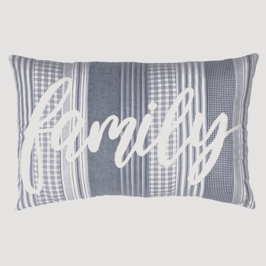 Sawyer Mill Blue Family Pillow - 14"x 22"
