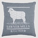 VHC Brands Sawyer Mill Blue Lamb Pillow 18 x 18"