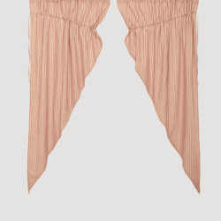 Sawyer Mill Red Ticking Stripe Prairie Panel Set of 2
