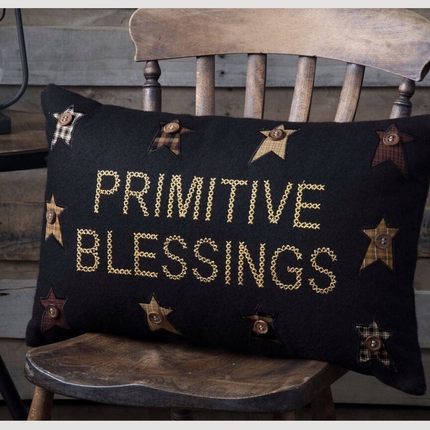 Heritage Farms Primitive Blessings Pillow 14" x 22"