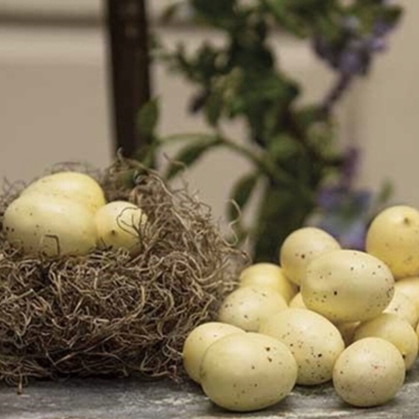 Cream Speckled Eggs In Bag 24/Set