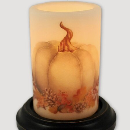 White Fall Pumpkin Candle Sleeve Antique Vanilla