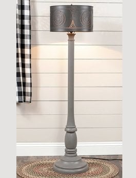 Irvin's Tinware Brinton Floor Lamp with Punched Metal Shade