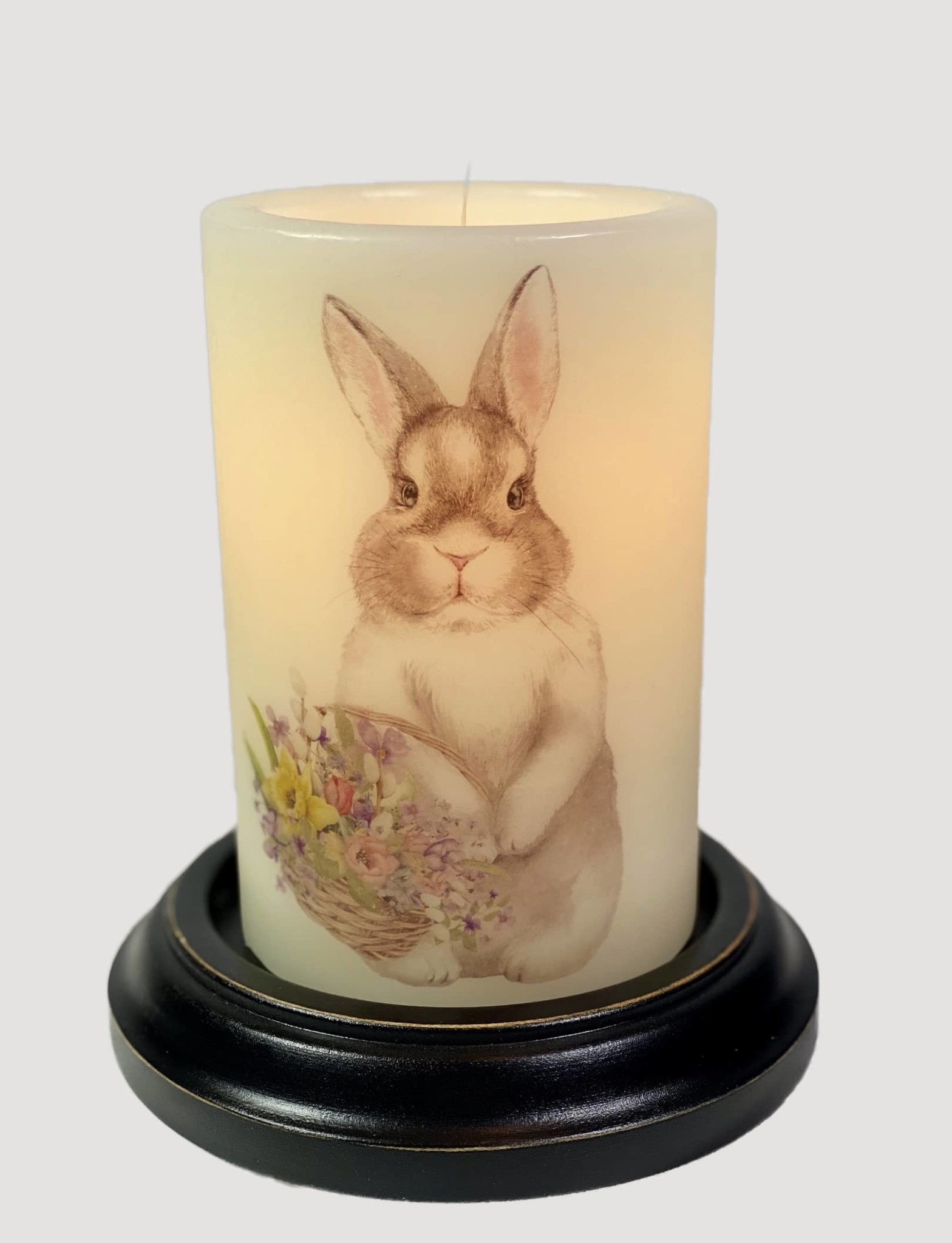 C R Designs Bunny Basket Flowers Candle Sleeve Vanilla Brand: C R Designs