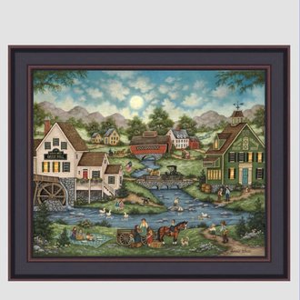 Mill Side Picnic Print by Bonnie White