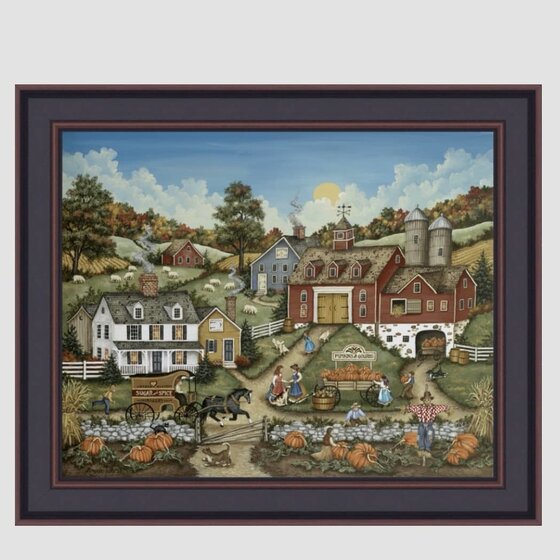 Picking Pumpkins Print by Bonnie White