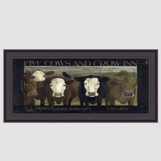 Five Cows Print by Terri Palmer