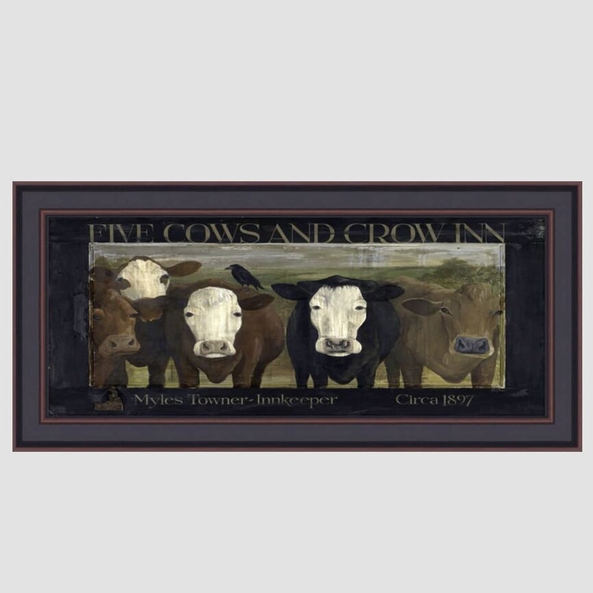 Five Cows Print by Terri Palmer - 12" x 20"