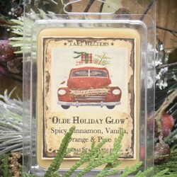Olde Holiday Glow Spicy Cinnamon, Vanilla, Orange & Pine Mini Pack of Tarts