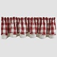 Park Designs Wicklow Check Lined Layered Valance - Red 72x16