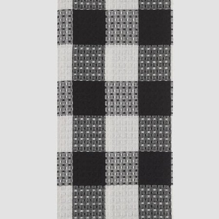 Wicklow Check Waffle Dishtowel Black & Cream