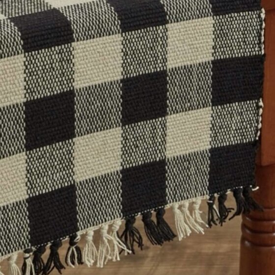 Wicklow Yarn Black Table Runner - 13x54