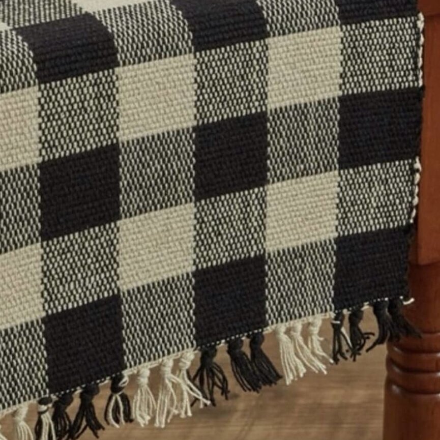 Wicklow Yarn Black Table Runner - 13x54