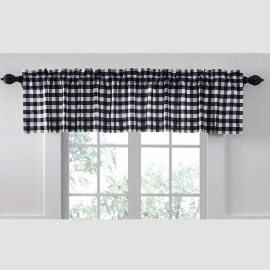 Annie Buffalo Black Check Lined Valance